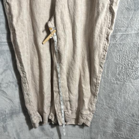 J. Jill linen capri pants 3X plus size  Beige‎ tan 100% Linen Pants lightweight - Picture 3 of 13